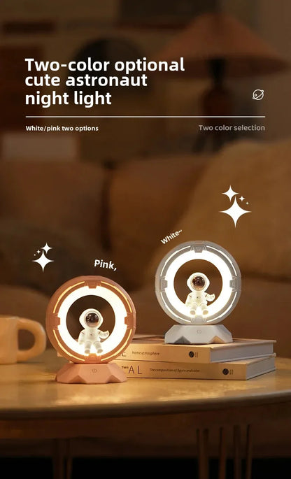 Leuchtender Astronaut Nachtlicht Schreibtischlampe - Weltraum Mann LED Dekoration Geschenk für Atmosphäre & Zuhause
