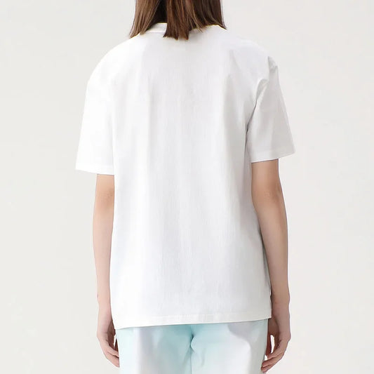 Weißes Baumwoll-T-Shirt mit schwarzem Aufdruck "Ich liebe meinen Freund