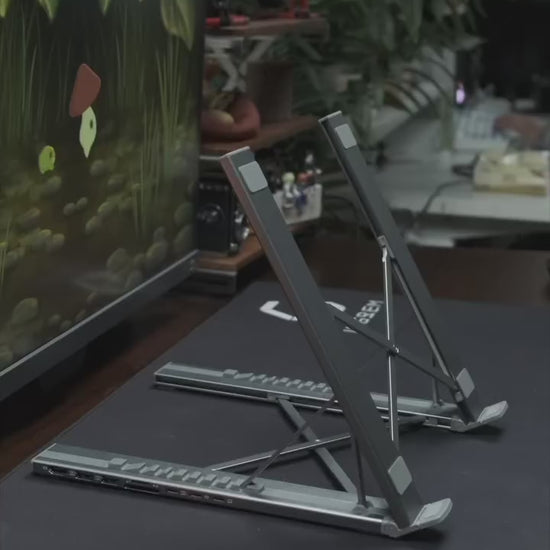 Laptop Ständer mit Dockingstation | USB-C, HDMI & SD-Reader